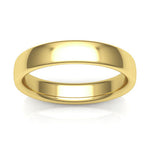 18K Yellow Gold 4mm low dome comfort fit wedding bands