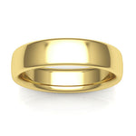 18K Yellow Gold 5mm low dome comfort fit wedding bands