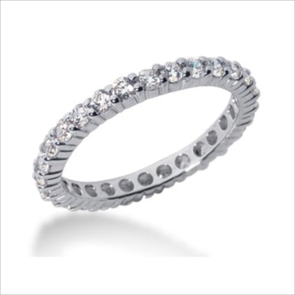 Clearance -Platinum 2.0MM ETERNITY WEDDING BAND (sz 4) - DELLAFORA