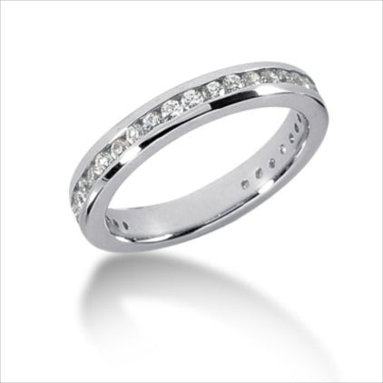 Clearance - PLATINUM 4.0MM ETERNITY WEDDING BAND - DELLAFORA