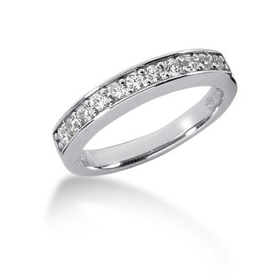 Clearance Platinum women's channel set 0.33 carts diamond wedding bands. (size 8) - DELLAFORA