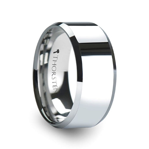 CORINTHIAN Beveled Tungsten Carbide Ring - 10mm - DELLAFORA