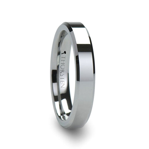 CORINTHIAN Beveled Tungsten Carbide Ring - 4mm - DELLAFORA