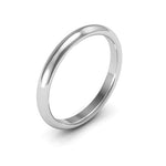 Silver 2.5mm half round comfort fit wedding band - DELLAFORA