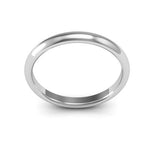 Silver 2.5mm half round comfort fit wedding band - DELLAFORA