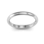 Silver 2.5mm half round comfort fit wedding band - DELLAFORA