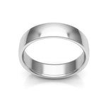 Silver 5mm low dome comfort fit wedding band - DELLAFORA