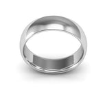 Silver 6mm half round comfort fit wedding band - DELLAFORA