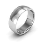 Silver 7mm half round comfort fit wedding band - DELLAFORA