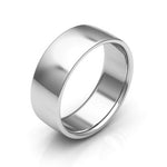 Silver 7mm low dome comfort fit wedding band - DELLAFORA