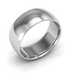 Silver 8mm half round comfort fit wedding band - DELLAFORA