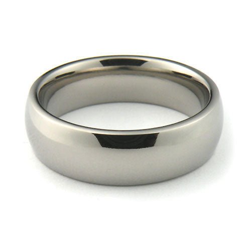 Titanium 6mm half round comfort fit wedding band - DELLAFORA