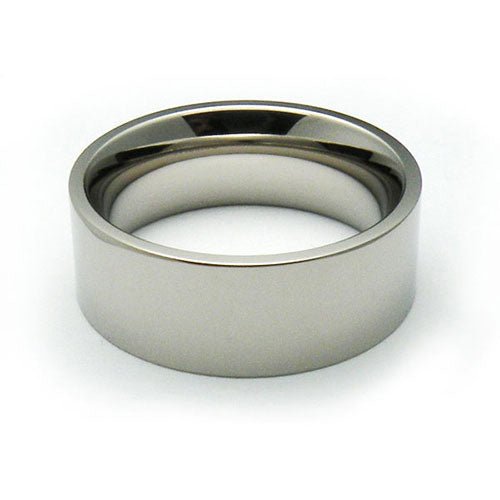 Titanium 8mm flat comfort fit wedding band - DELLAFORA