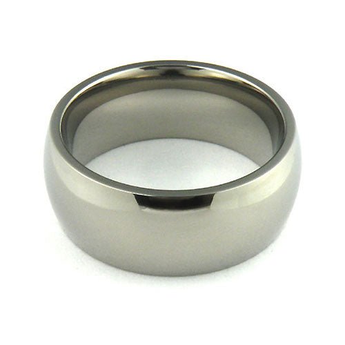 Titanium 8mm half round comfort fit wedding band - DELLAFORA